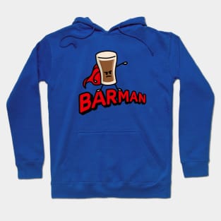 Barman, bartender superhero Irish stout beer pun Hoodie